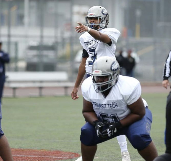 football player pointing